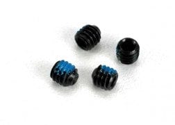 TRA4897 Screws, set (grub) 4mm (6) (with threadlock)