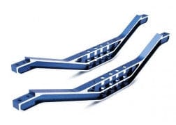 TRA4923X Chassis braces, lower machined 6061-T6 aluminum (blue)  (2)/ hardware
