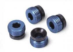 TRA4934X Aluminum caps, pivot ball (blue-anodized) (4)