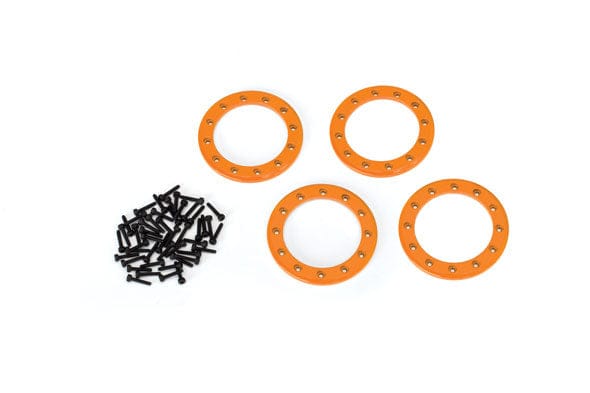 TRA8169A Beadlock rings, orange (1.9") (aluminum) (4)/ 2x10 CS (48)