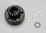 TRA5214 Clutch bell (14-tooth)/5x8x0.5mm fiber washer (2)/ 5mm eclip (requires 5x10x4mm ball bearings part #4609) (1.0 metric pitch)