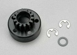 TRA5214 Clutch bell (14-tooth)/5x8x0.5mm fiber washer (2)/ 5mm eclip (requires 5x10x4mm ball bearings part #4609) (1.0 metric pitch)