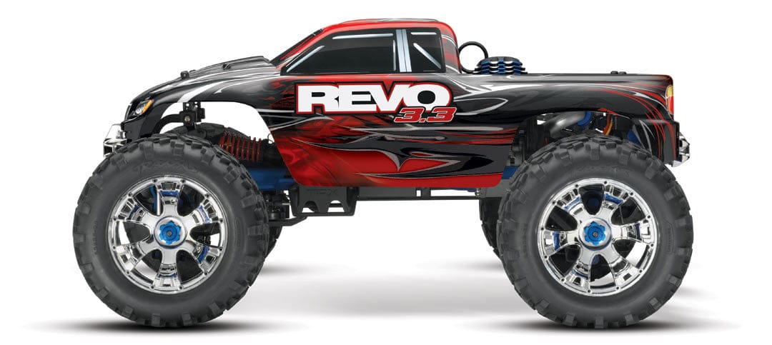 TRA53097-3 RED Revo 3.3: 1/10 Scale 4WD Nitro-Powered Monster Truck