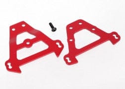 TRA5323R Bulkhead tie bars, front & rear (red-anodized aluminum)