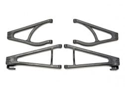 TRA5333R Suspension arm set, adjustable wheelbase (lengthens wheelbase 10mm or 19mm) (suspension arm upper (2)/suspension arm lower (2)/ bumper mount spacers (2)/ 4x16BCS (2))