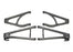 TRA5333R Suspension arm set, adjustable wheelbase (lengthens wheelbase 10mm or 19mm) (suspension arm upper (2)/suspension arm lower (2)/ bumper mount spacers (2)/ 4x16BCS (2))