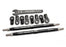 TRA5338A Toe links, Revo (Tubes 7075-T6 aluminum, black)(128mm, fits front or rear) (2)/ rod ends, rear (4)/ rod ends, front (4)/wrench (1)