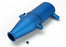 TRA5342 Tuned pipe, aluminum, blue-anodized (dual chamber with pressure fitting)/ 4mm GS