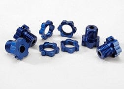 TRA5353X Wheel hubs, splined, 17mm (blue-anodized) (4)