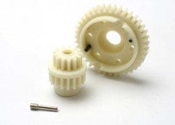 TRA5385 Gear set, 2-speed standard ratio (2nd speed gear 39T, 13T- 17T input gears, hardware)