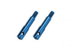TRA5537X Wheel spindles, front, 7075-T6 aluminum, blue-anodized (left& right)
