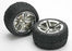 TRA5573 Tires & wheels, assembled, glued  (nitro rear) (2)