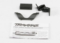TRA5629 Retainer clip, battery (1)/ front clip (1) /rear clip (1)/ foam spacer (1) (for one battery compartment)