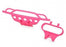 TRA5835P Bumper Front/Bumper Mount Front Pink