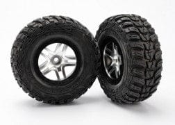 TRA5882R Tires & wheels, assembled, glued (S1 ultra-soft off-road racing compound)  (2) (2WD front)