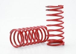 TRA5941 Spring, shock (red) (GTR) (2.0 rate double black stripe) (1 pair)