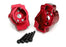 TRA8256R Traxxas Portal drive axle mount, rear, 6061-T6 aluminum (red-anodized) (left and right)/ 2.5x16 CS (4)