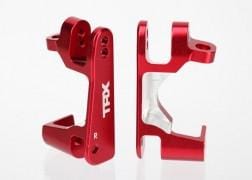 TRA6832R Caster blocks (c-hubs), 6061-T6 aluminum, left & right (red- anodized)