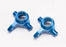 TRA6837X Steering blocks, 6061-T6 aluminum, left & right (blue-anodized)
