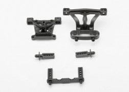 TRA7015 Body mounts, front & rear/ body mount posts, front & rear