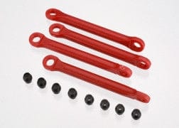TRA7018 Push rod (molded composite) (red) (4)/ hollow balls (8)
