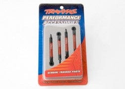 TRA7018X Push rods, aluminum (red-anodized) (4) (assembled with rod ends)