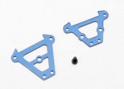 TRA7023 Bulkhead tie bars, front & rear (blue-anodized aluminum)/ 2.5x6 CS (1)