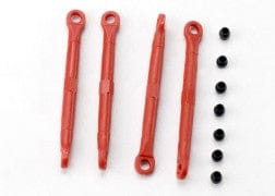 TRA7038 Toe link, front & rear (molded composite) (red) (4)/ hollow balls (8)
