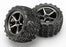 TRA7174A Tires and wheels, assembled, glued (Gemini black chrome wheel