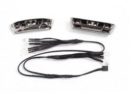 TRA7186 LED lights, light harness (4 clear, 4 red)/ bumpers, front & rear/ wire ties (3) (requires power supply #7286)