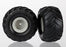 TRA7265 Tires & wheels, assembled (grey wheels (dual profile, 1.5" outer and 2.2" inner), dual profile tires) (2)