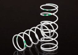 TRA7441 Spring, shock, white (GTR long) (0.653 rate green) (1 pair)