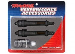 TRA7462X Shocks, GTR xx-long hard-anodized, PTFE-coated bodies with TiN shafts (assembled) (2) (without springs)