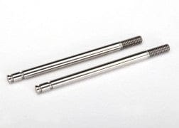 TRA7663 Shock shafts, steel, chrome finish (2)