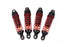 TRA7665 Shocks, GTR hard-anodized, PTFE-coated aluminum bodies with TiN shafts (fully assembled w/springs) (4)/