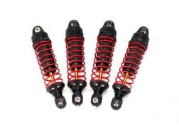 TRA7665 Shocks, GTR hard-anodized, PTFE-coated aluminum bodies with TiN shafts (fully assembled w/springs) (4)/