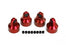 TRA7764R GTX Shock Caps, Red Aluminum (4)/spacers(8) Xmaxx