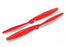 TRA7928 Rotor Blades set red \(2)(w/screws) aton