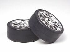 TAM53959  Mesh Wheels w/drift tires (2) 26mm