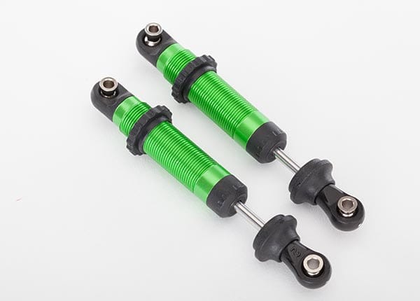 TRA8260G Traxxas Shocks, GTS, aluminum (green-anodized) (assembled with spring retainers) (2)