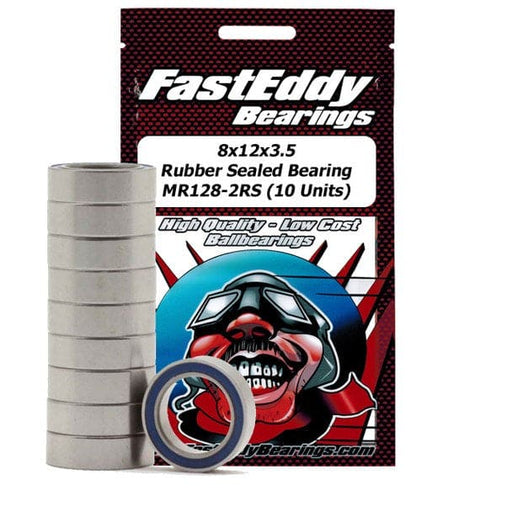 TFE276 8x12x3.5 Rubber Sealed Bearing, MR128-2RS (10)