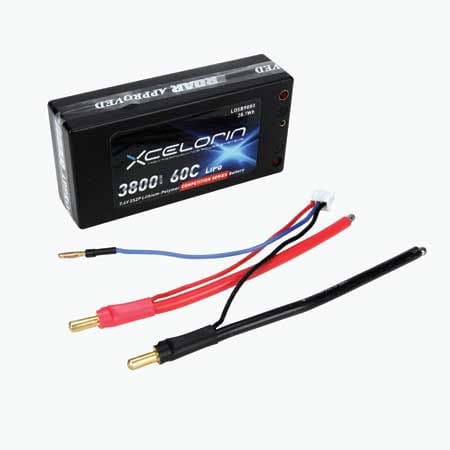 LOSB9880  7.4V 3800mAh 2S2P 60C LiPo, 96mm:22