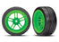 TRA8374G Traxxas Tires And Wheels, Assembled, Glued (Split-Spoke Green Wheels, 1.9" Response Tires) VXL Rated (Rear)