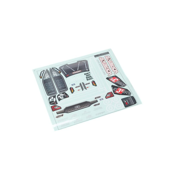 ARA402318 VORTEKS 4X4 Clear Body w/ Decals And Window Masks