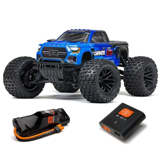 ARA4102SV4T2 1/10 GRANITE 4X2 BOOST MEGA 550 Brushed Monster Truck RTR with Battery & Charger, Blue