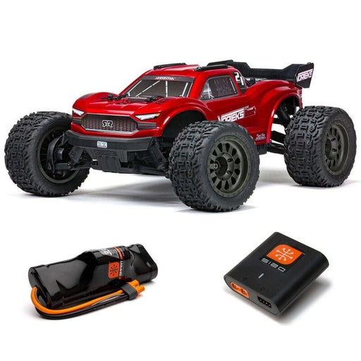 ARA4105SV4T1 1/10 VORTEKS 4X2 BOOST MEGA 550 Brushed Stadium Truck RTR with Battery & Charger, Red **FOR LONG RUN TIME BATTERY ORDER part # SPMX52S30H3