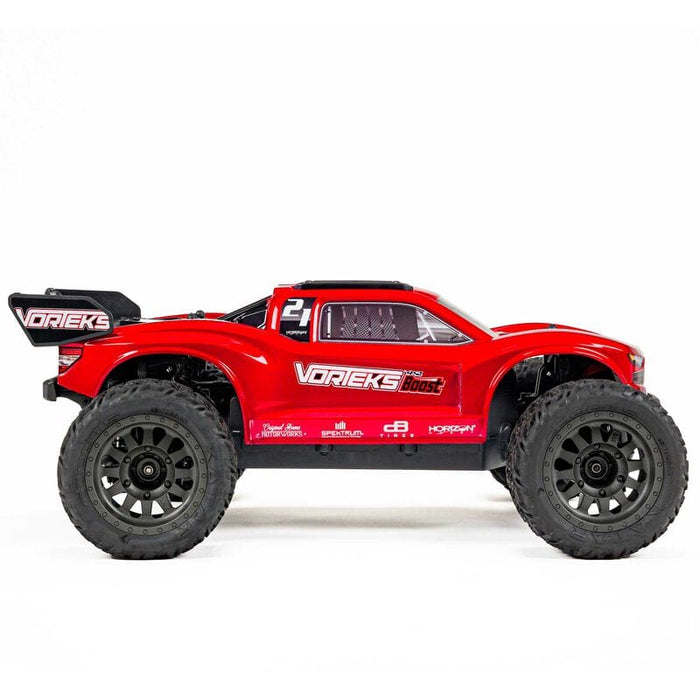 ARA4105SV4T1 1/10 VORTEKS 4X2 BOOST MEGA 550 Brushed Stadium Truck RTR with Battery & Charger, Red **FOR LONG RUN TIME BATTERY ORDER part # SPMX52S30H3