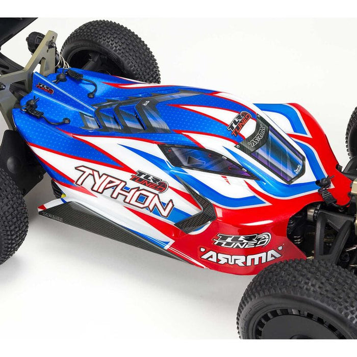 ARA8406 1/8 TLR Tuned TYPHON 6S 4WD BLX Buggy RTR, Red/Blue YOU will n