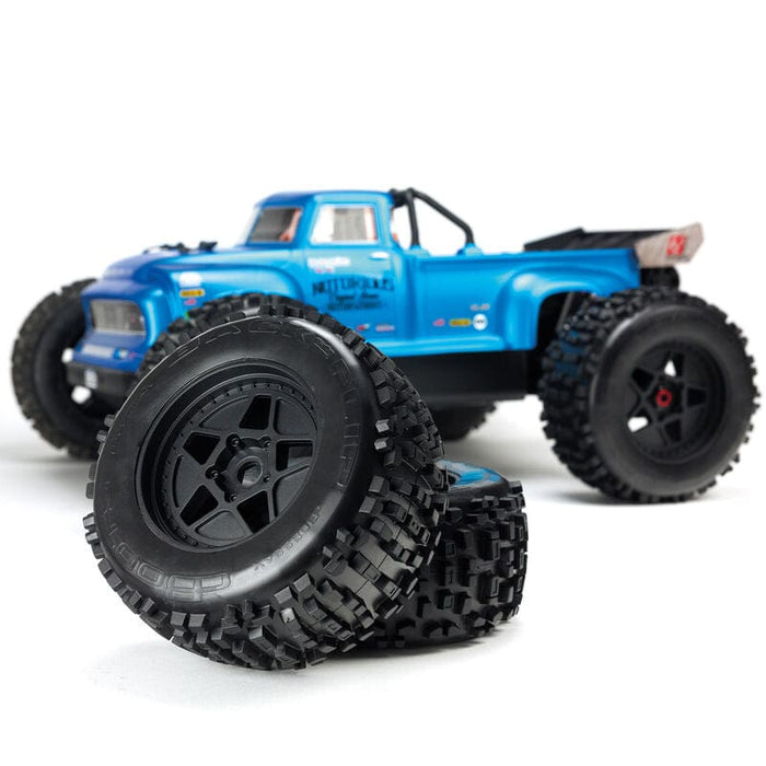 ARA8611V5T2 1/8 NOTORIOUS 6S V5 4WD BLX Stunt Truck with Spektrum Firma RTR, Blue YOU will need this part # SPMXPS6 to run this truck