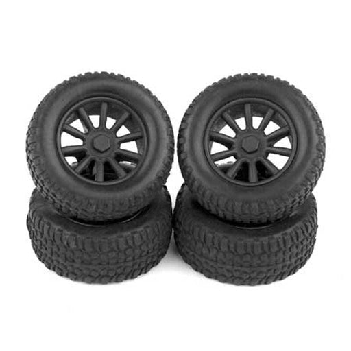 ASC21426 1/28 Front/Rear Pre-Mounted Tires (4): SC28